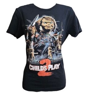 Child's Play 2 Chucky Black Graphic Tee